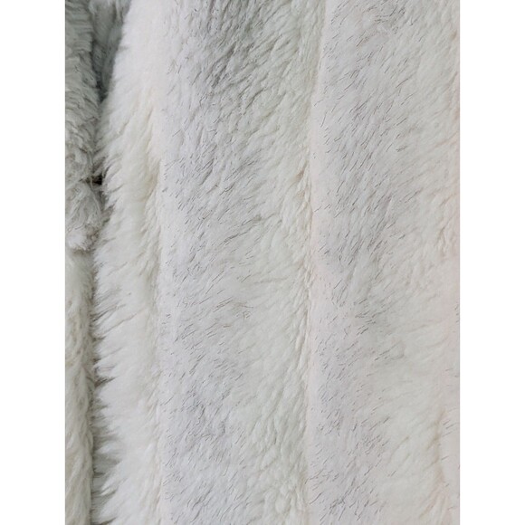 VTG Jordache Faux Fur Jacket Womens Large Cream Gray Pockets Lined Made in USA - Picture 6 of 13